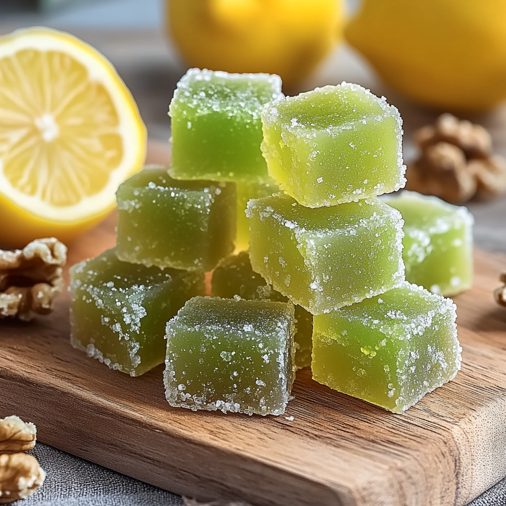Té verde, limón y jengibre masticables